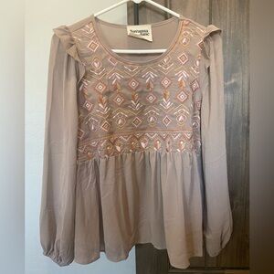 Savannah Jane long sleeve ruffle top